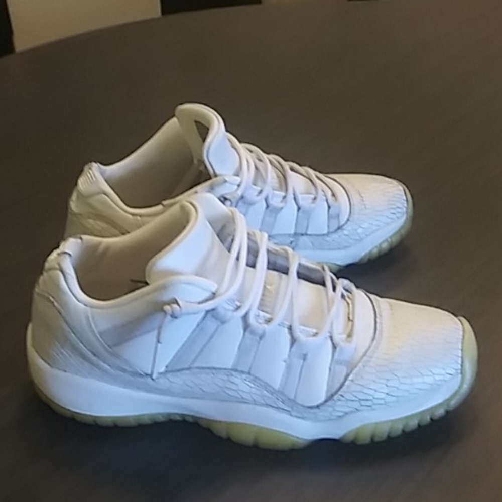 Air Jordan 11 GS Platinum snakeskin lows